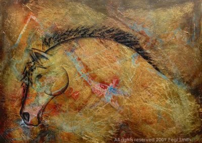 Ancient Rein, from the Equine collection of paintings by contemporary fine artist Pegi Smith, Ashland, Oregon