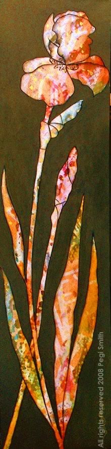 Flowers : Painting of Iris flowers by Pegi Smith, Ashland, Oregon