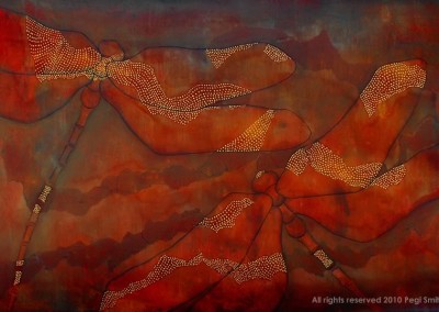 Origins, Early Works by Pegi Smith : On the Wings of Dragons, from the Wings collection (formerly the retired Dragons collection) of paintings of living things with wings by contemporary fine artist Pegi Smith, Ashland, Oregon