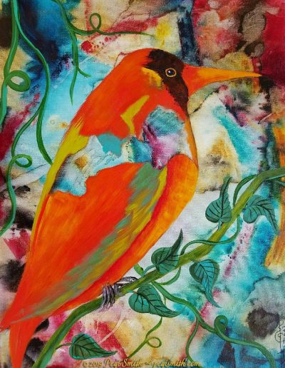 Bird, painting by Pegi Smith, May 2019