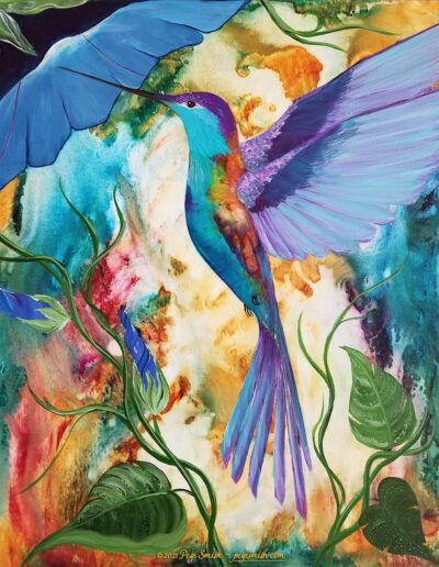 Hummingbird painting by Pegi Smith