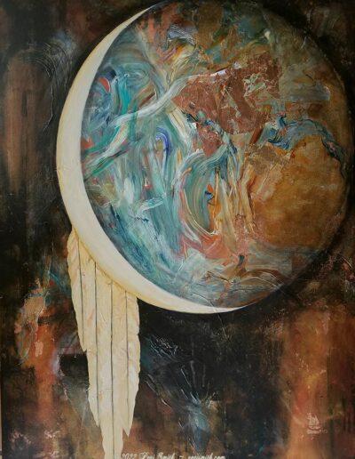 Ancient Worlds 30 x 40 2022 painting by Pegi Smith
