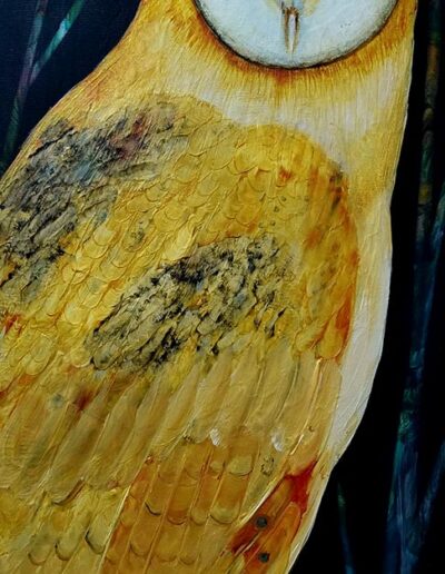 Owl 2022 painting by Pegi Smith